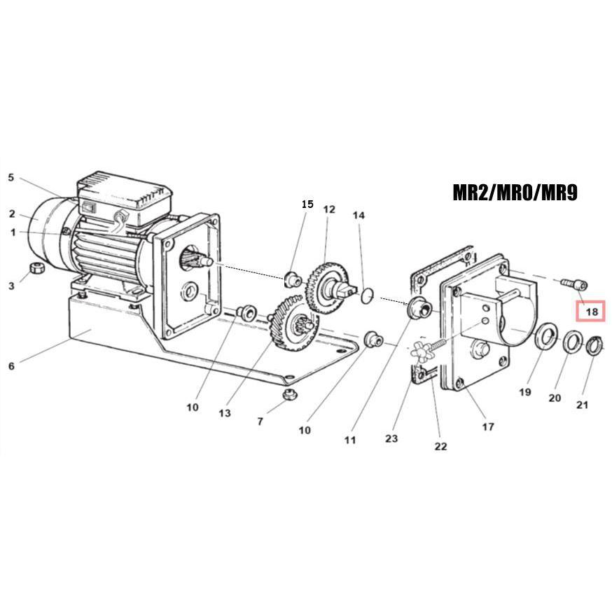Fabio Leonardi  MR2/MR7/MR8 Screws for Front of Motor Flange (5 pieces) Diagram 