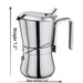 Giannina 6 Cup Restyled Version Stainless Steel Stove Top Espresso Maker
