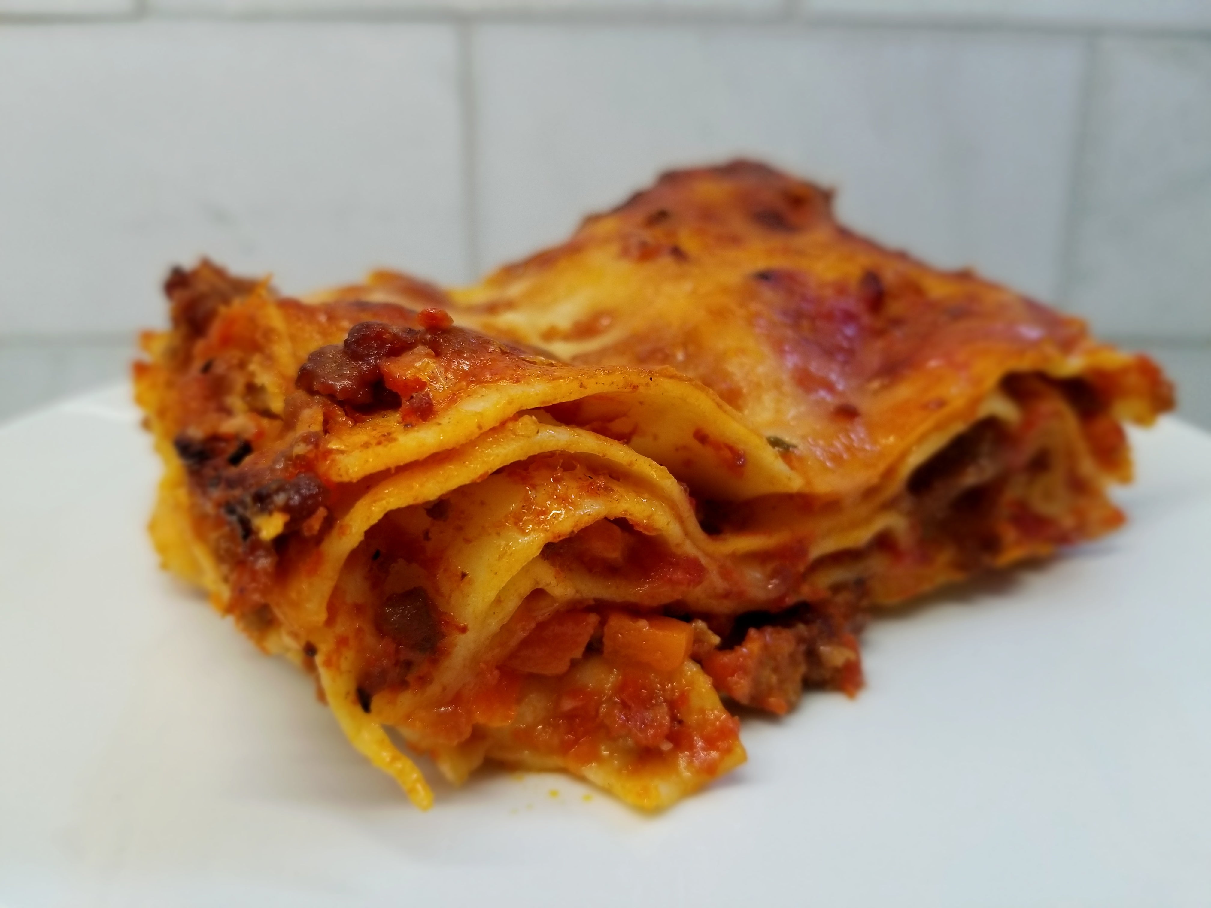 Homeade Lasagna Bolognese with Fresh Pasta