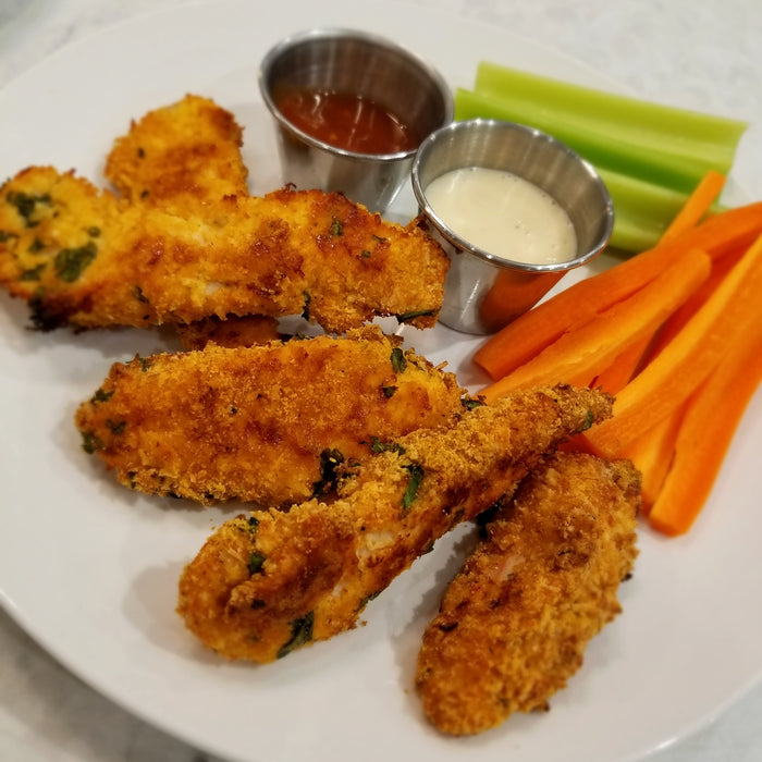 Gluten Free Almond Coconut Chicken Tenders by Chef Angela Consiglio