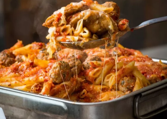 Pasta Al Forno- Baked Pasta With Eggplant Parm- USA
