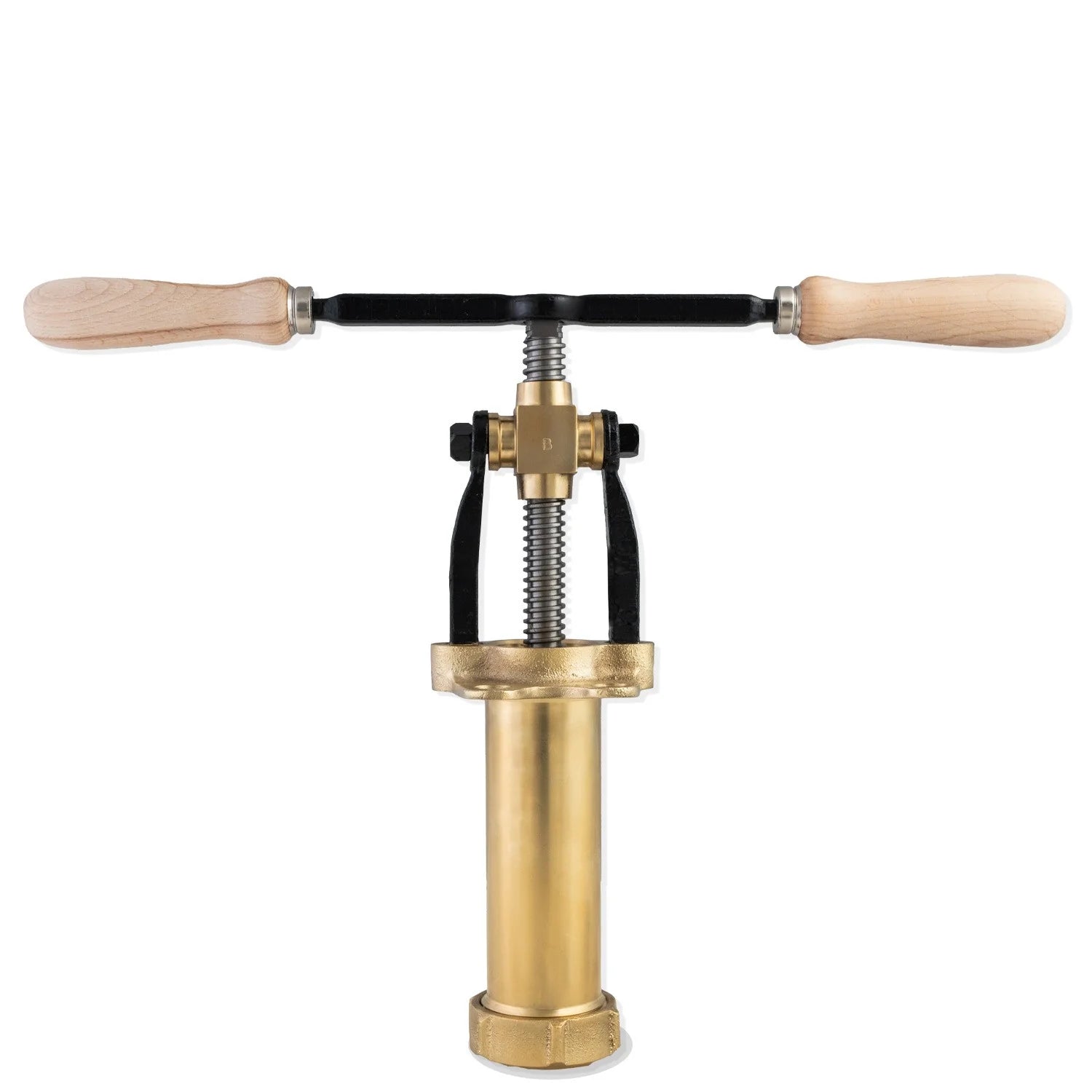 Bottene Bigolaro Premium Hand Pasta Extruder with Rigatoni and Spaghetti 2.5 mm Brass Dies Made in Italy USA
