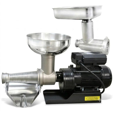 Fabio Leonardi MR10 Latest Upgraded  SP5 Tomato Machine + #22 Meat Grinder Attachment Combo