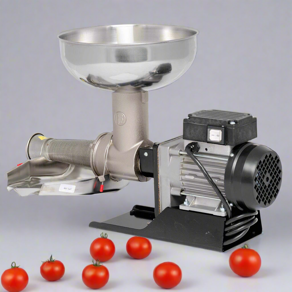 Fabio Leonardi MR0 1/2 HP SP3 Tomato Machine with Tomatoes for sauce making 