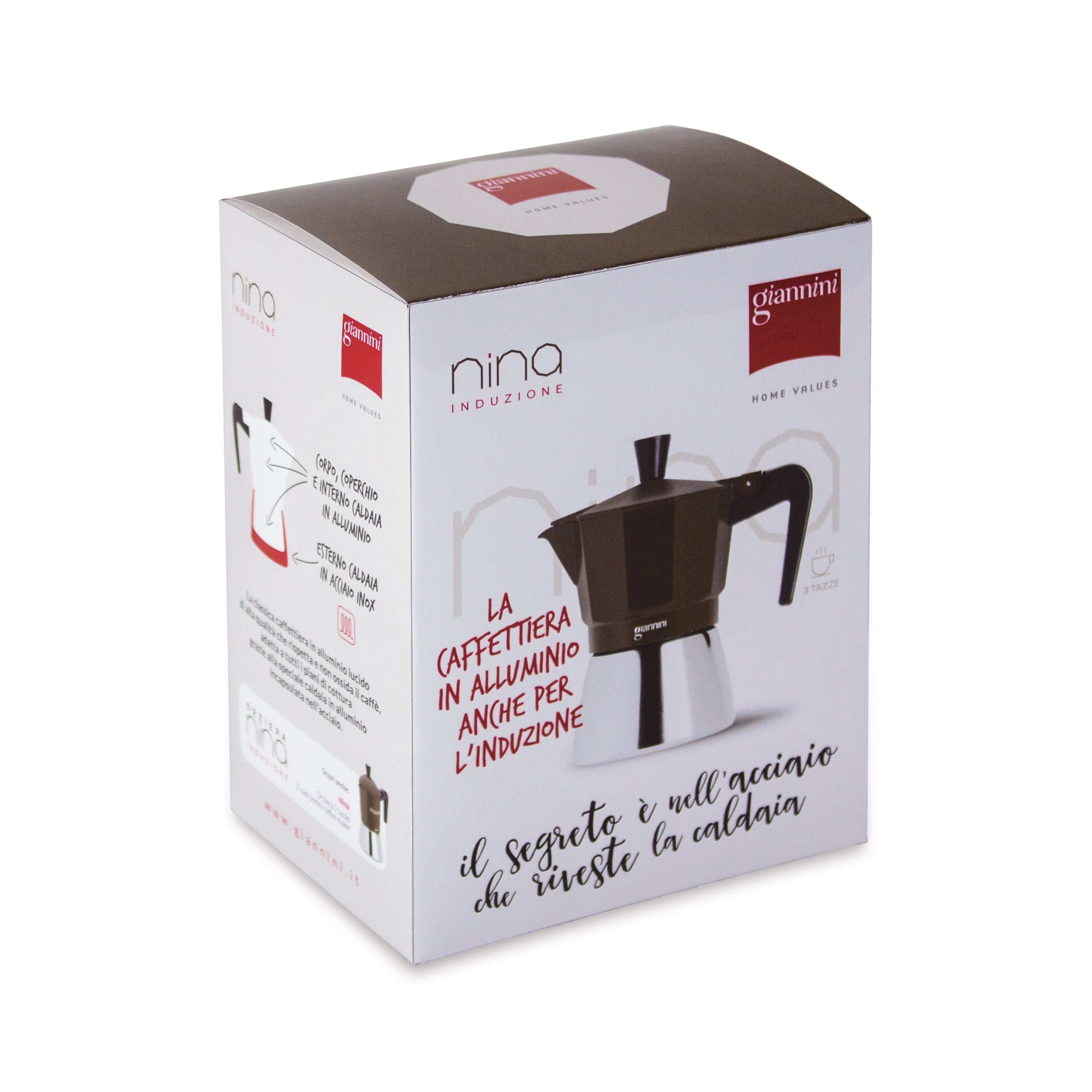 Giannini Nina 3 Cup Induction Espresso Maker Box