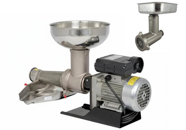 Fabio Leonardi MR0 1/2 HP SP5 Tomato Machine + #12 Grinder Attachment Combo - Latest 2026 Version