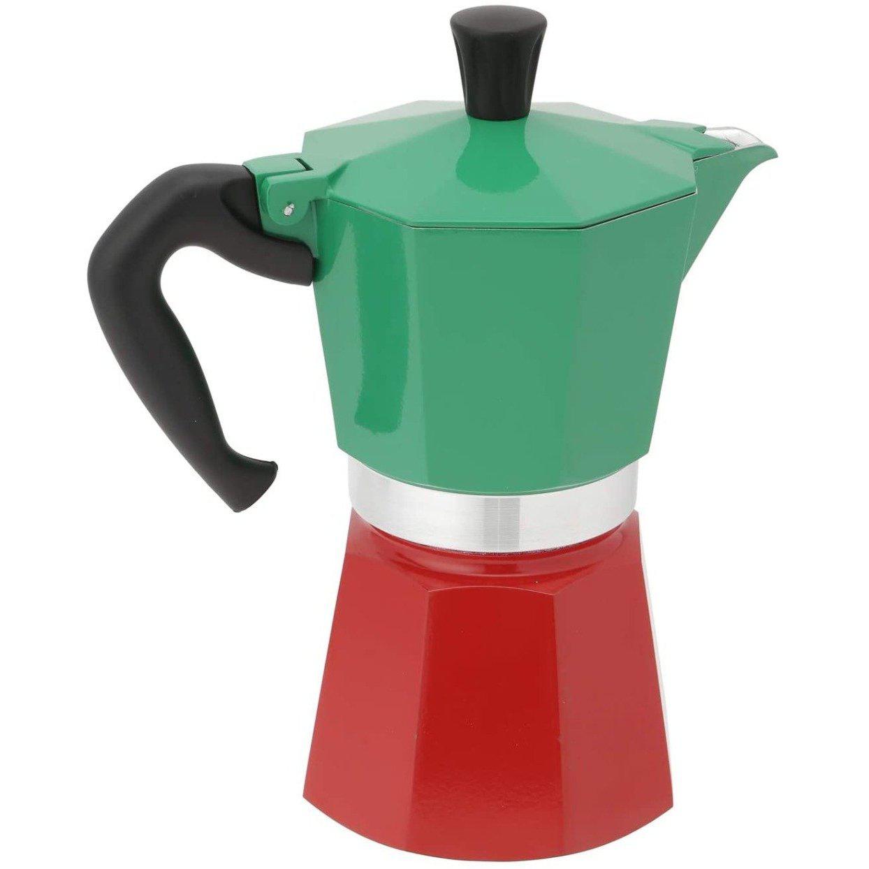 Bialetti 6 Cup Stovetop Espresso Maker Tricolour Back USA