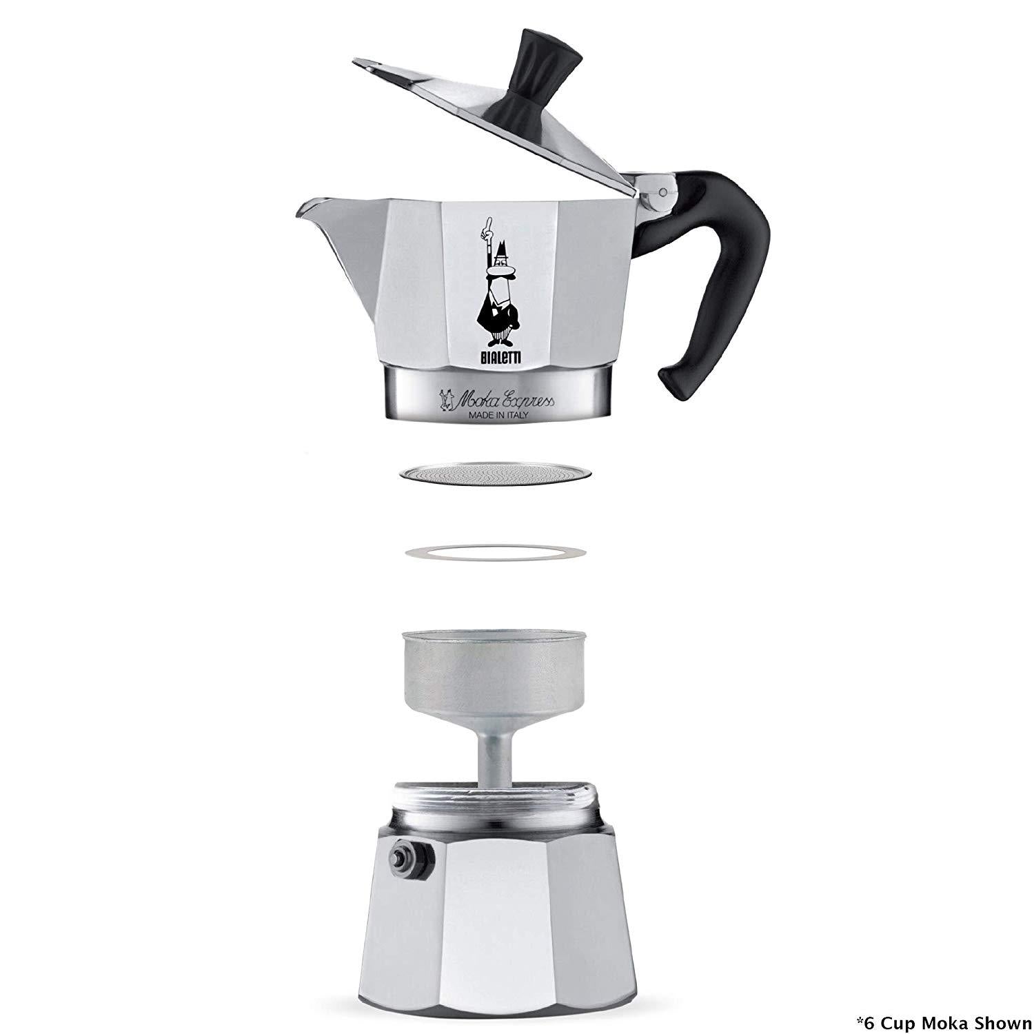 Bialetti Mini Express Stovetop espresso percolator, 2-Cup, Aluminum 