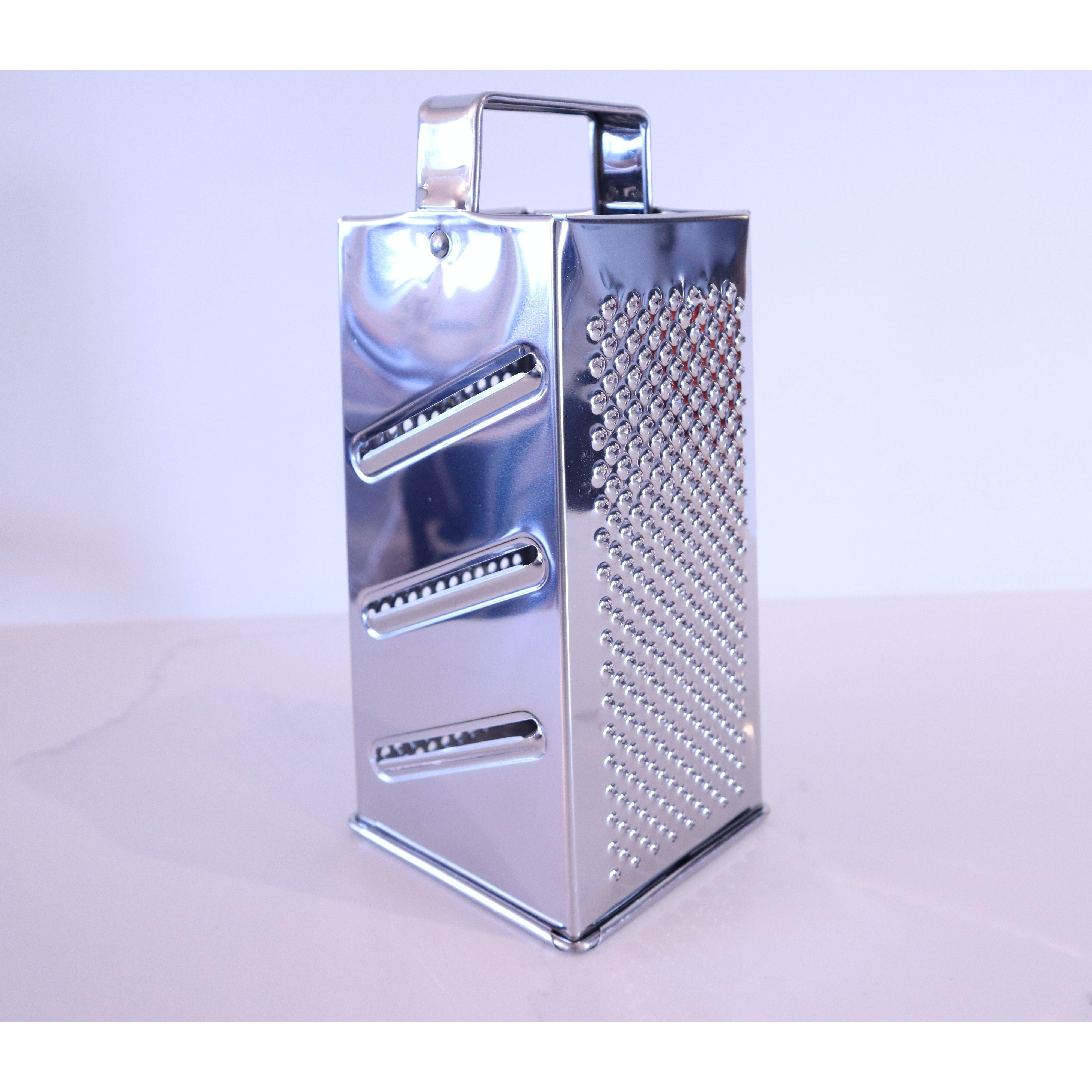 Eppicotispai Stainless Steel Box Cheese Grater 24 cm - Made in Italy Wide Cut USA
