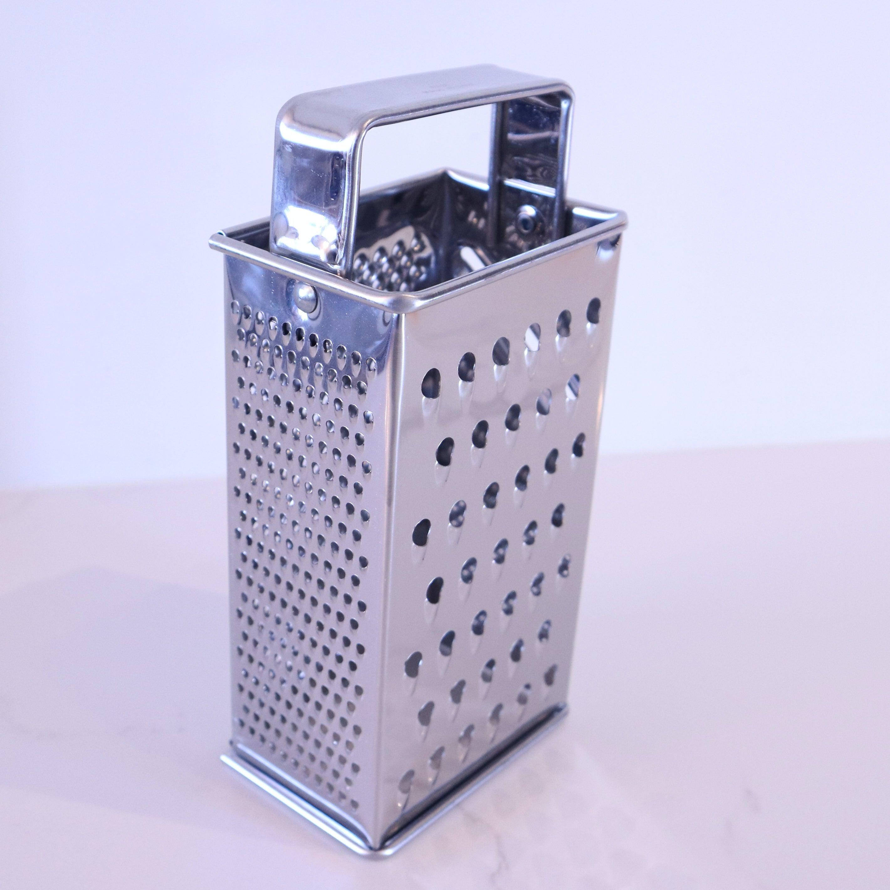 Eppicotispai Stainless Steel Box Cheese Grater 18 cm Side View Large Holes USA