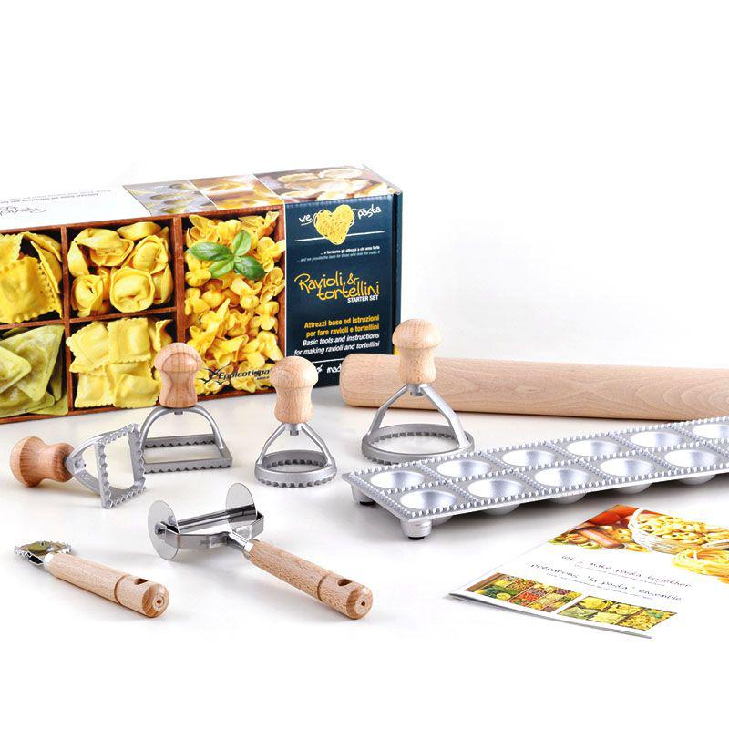 Eppicotispai Tortellini & Ravioli Starter Kit - Made in Italy from Aluminum and Wood