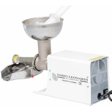 Fabio Leonardi Mr2 with white covered motor tomato milling machine