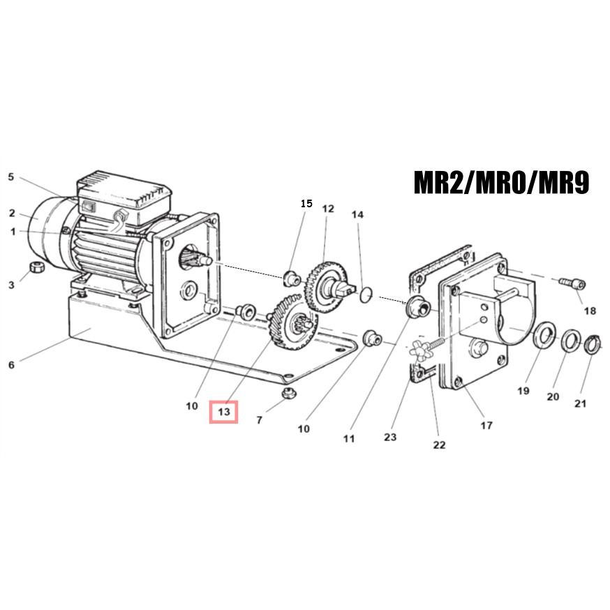 Fabio Leonardi MR0/MR2/MR7/MR8/ MR9 Plastic Step Gear (Ingranaggio Doppio in Plastica) Diagram USA 