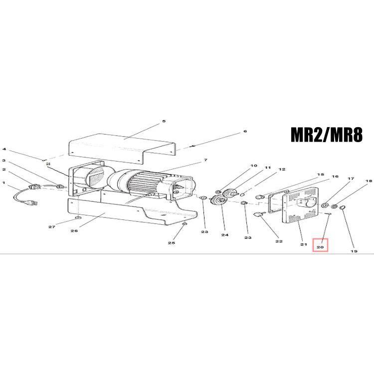 Fabio Leonardi  MR2/MR7/MR8 Screws for Front of Motor Flange (5 pieces) MR2/MR8