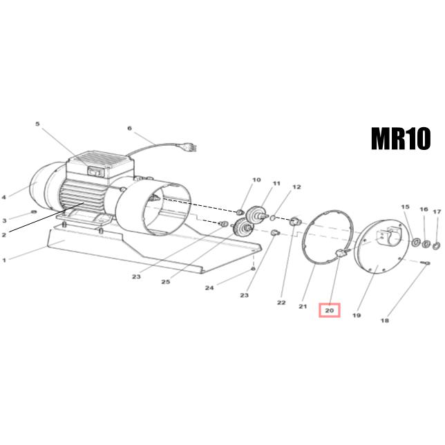 Fabio Leonardi Replacement Locking Knob (Pomello) Diagram for MR10