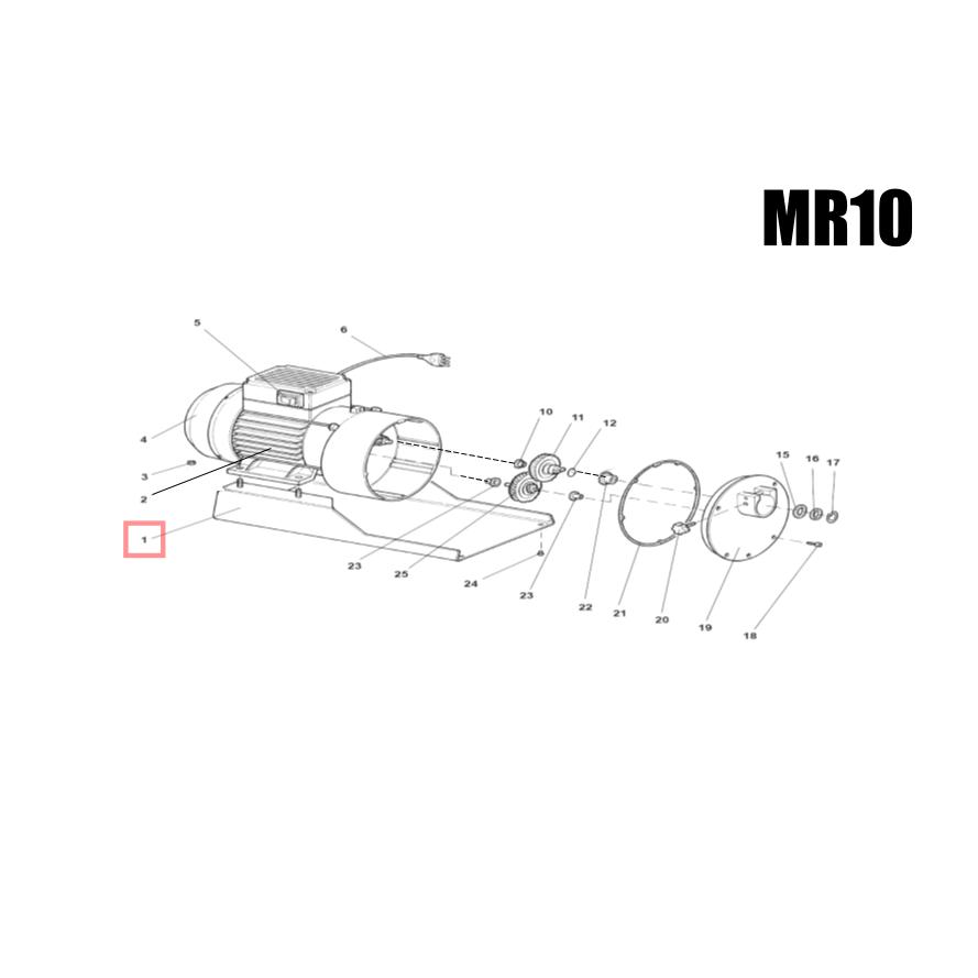Fabio Leonardi Replacement Metal Base MR10 Diagram