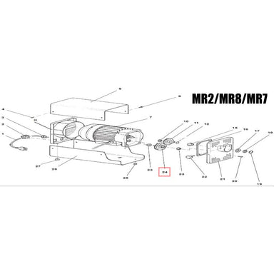 Fabio Leonardi MR0/MR2/MR7/MR8/ MR9 Plastic Step Gear (Ingranaggio Doppio in Plastica) Diagram 