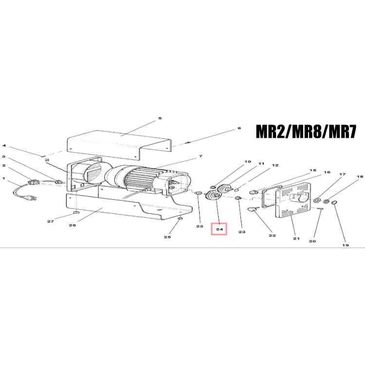 Fabio Leonardi MR0/MR2/MR7/MR8/ MR9 Plastic Step Gear (Ingranaggio Doppio in Plastica) Diagram 
