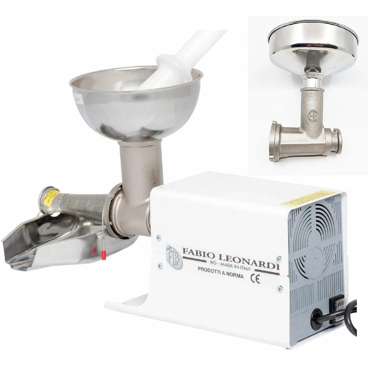 Fabio Leonardi MR2 1/3 HP SP2 Tomato Machine + TC5 Meat Grinder w/ Pow