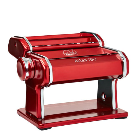 MARCATO Atlas 150 Machine, Made in Italy, Red, Includes Pasta Cutter, Hand  Crank, and Instructions : Home & Kitchen 