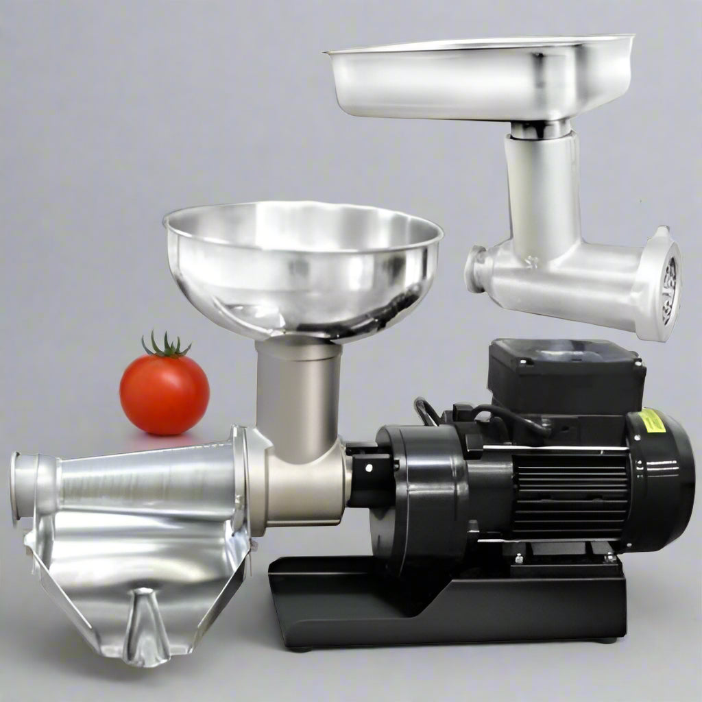 Fabio Leonardi MR10 1.5HP SP5 Tomato Machine + 32 Meat Grinder Attachment Combo USA
