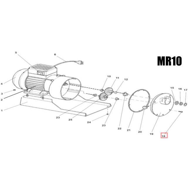 Fabio Leonardi  MR2/MR7/MR8 Screws for Front of Motor Flange (5 pieces) Diagram for MR10