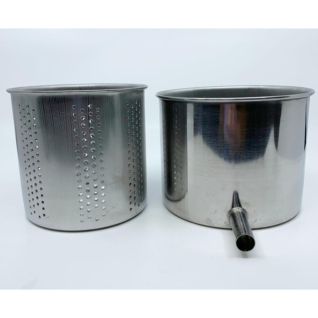 Large Professional Galvanized Vegetable / Fruit Press 8 - 5 Litre  Torchietto - Made in Italy for Pressing Fruits & Vegetables