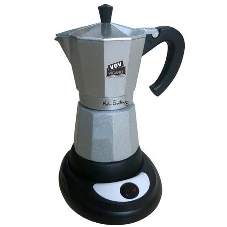 Vev Vigano 6 Cup Italian Moka Electric Espresso Maker - Made in Italy - USA