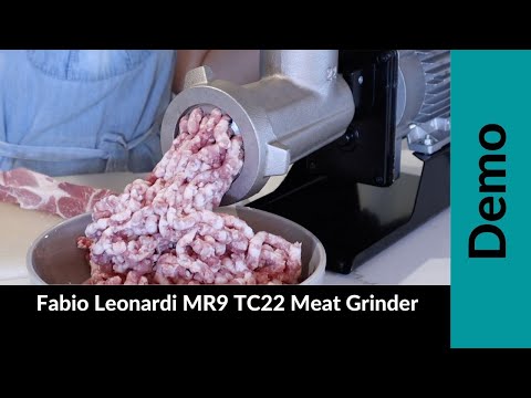 Fabio Leonardi MR10 1.5HP SP5 Tomato Machine + #22 Meat Grinder Attachment Combo Demo