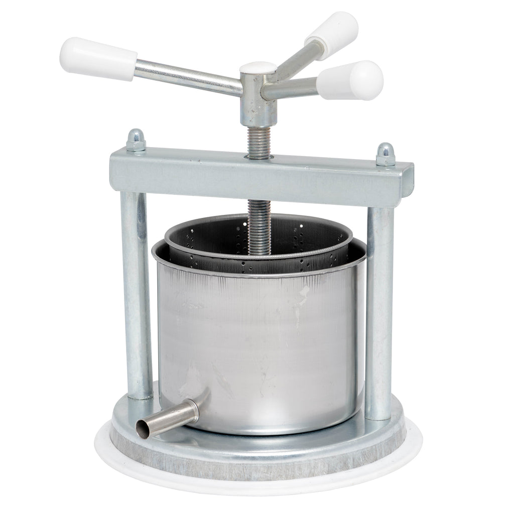 Small Professional Galvanized Vegetable / Fruit Press 5 - 2 Litre  Torchietto Made in Italy for Pressing Fruits and Vegetables